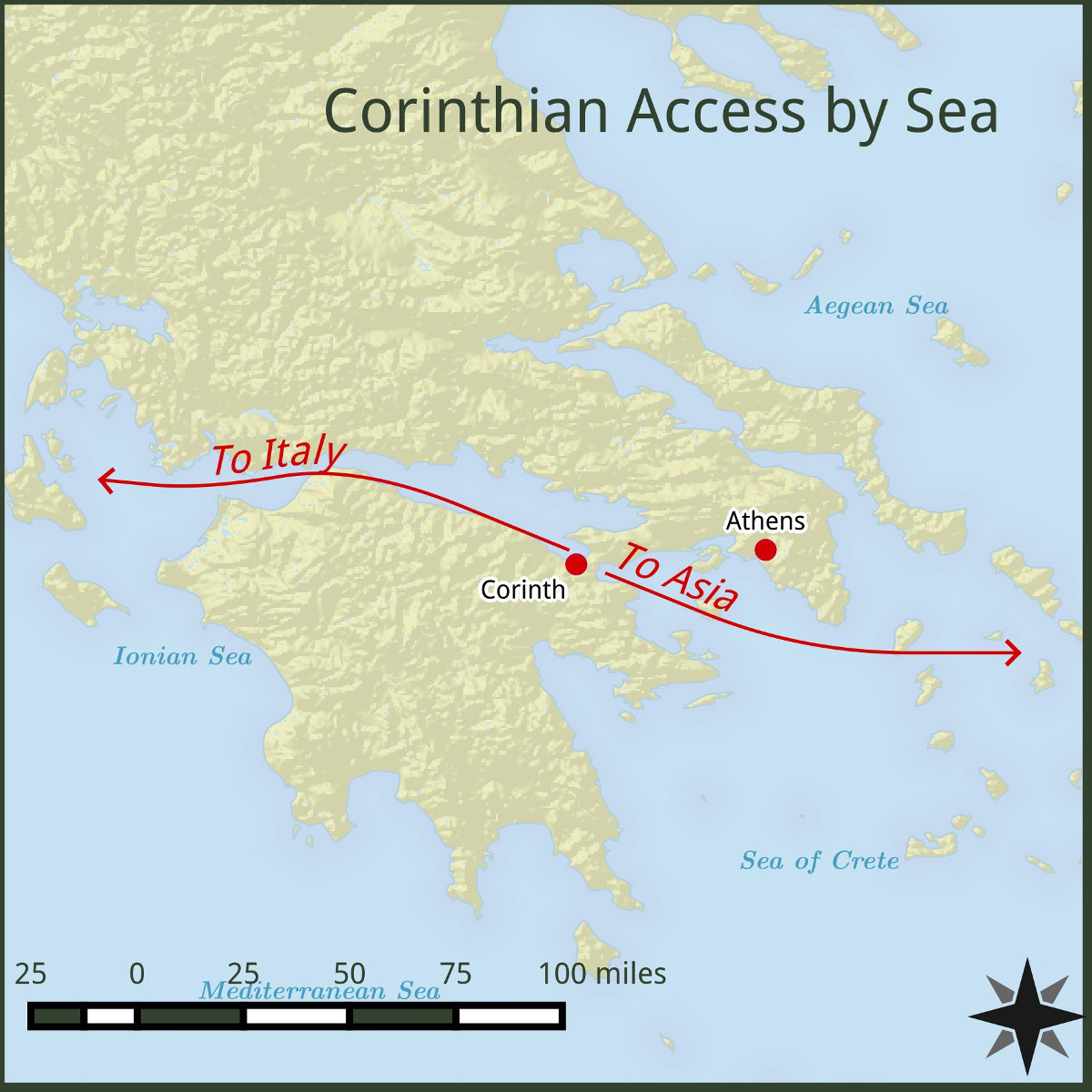 Corinth Access by Sea